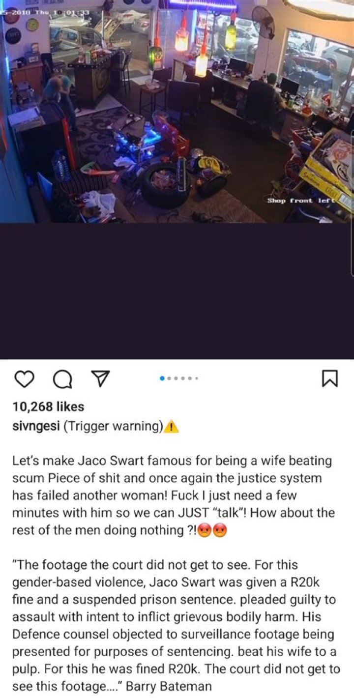 
Jaco Swart Wife Assault Video Sparks Twitter Outrage, Justice For Nicoleen Swart 